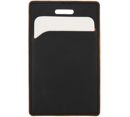 Чехол для пропуска Multimo, черный с оранжевым
