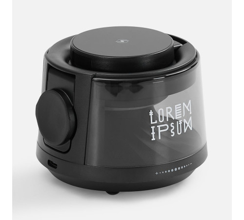 Bluetooth-колонка с подсветкой и беспроводной зарядкой Quantium, черная