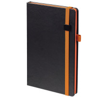 Ежедневник Ton Black, недатированный, черный с оранжевым