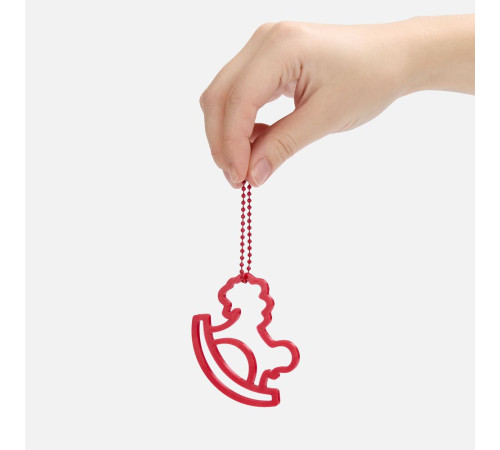 Подвеска «Лошадка-качалка», 3D-печать, красная