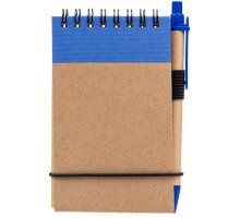 Блокнот на кольцах Eco Note с ручкой, синий