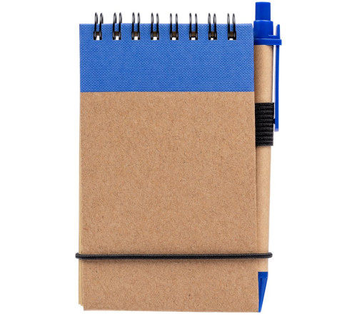 Блокнот на кольцах Eco Note с ручкой, синий