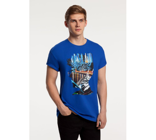 Футболка Moscow Boy, ярко-синяя