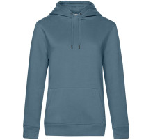 Толстовка с капюшоном женская Queen, серо-синяя