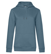 Толстовка с капюшоном женская Queen, серо-синяя