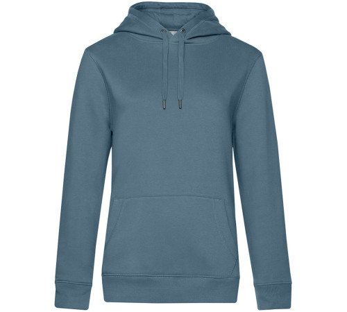 Толстовка с капюшоном женская Queen, серо-синяя