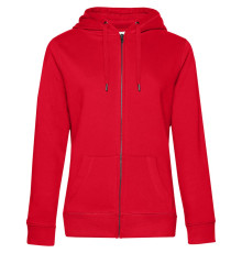 Толстовка на молнии с капюшоном женская Queen, красная