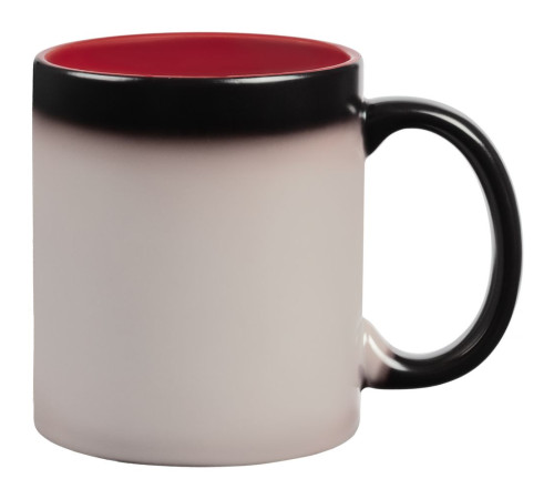 Кружка-хамелеон On Display, матовая, черная с красным