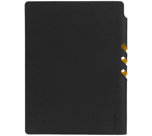 Ежедневник Flexpen Black, недатированный, черный с желтым