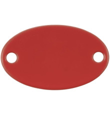 Шильдик металлический Alfa Oval, красный