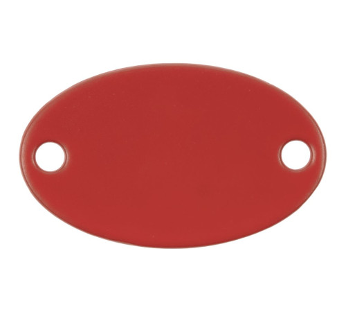 Шильдик металлический Alfa Oval, красный