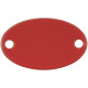 Шильдик металлический Alfa Oval, красный