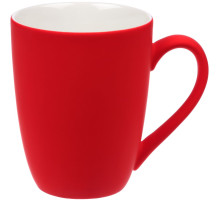 Кружка Good Morning с покрытием софт-тач, ver.2, ярко-красная