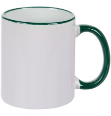 Кружка Rimo для сублимационной печати, темно-зеленая