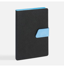 Ежедневник Boom, недатированный, черный с голубым