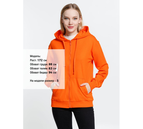 Толстовка на молнии с капюшоном Siverga 2.0, оранжевая