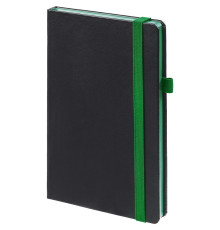 Ежедневник Ton, недатированный, черный с зеленым
