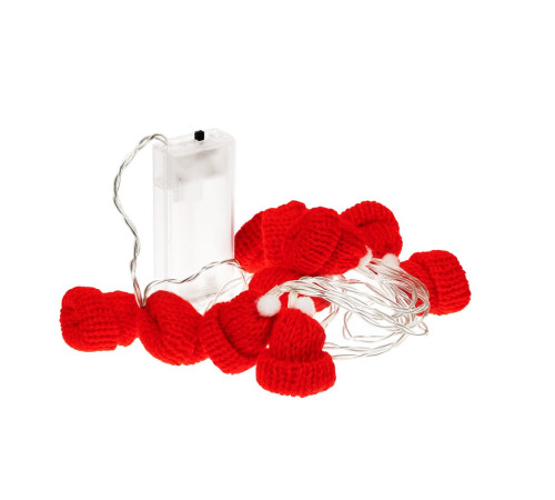 Гирлянда Cosy Poms, красная