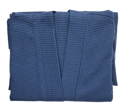 Халат вафельный Kimono, темно-синий
