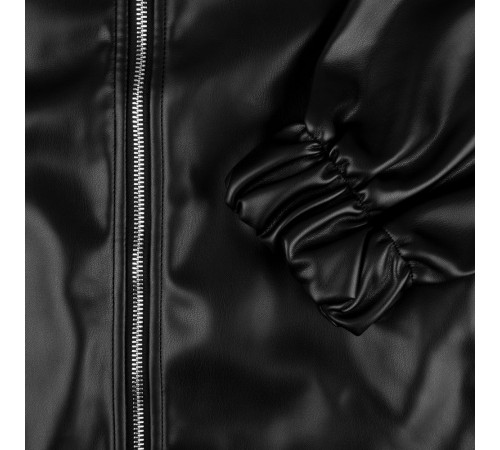 Бомбер из искусственной кожи Univer, черный