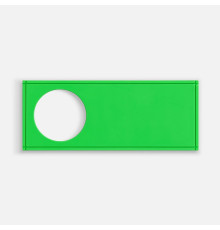 Лейбл из ПВХ с вырубкой «Круг», зеленый неон