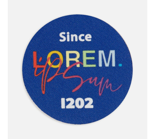 Наклейка тканевая Lunga Round, M, синяя