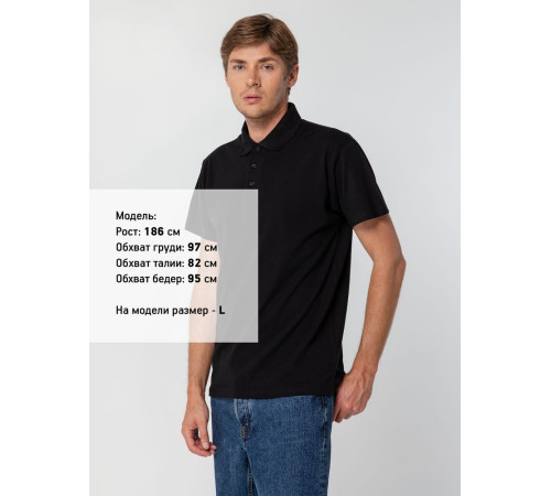 Рубашка поло мужская Spring 210, черная