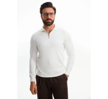 Рубашка поло мужская с длинным рукавом Terrazzo, белая