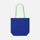 Шопер B5, синий с зелеными ручками