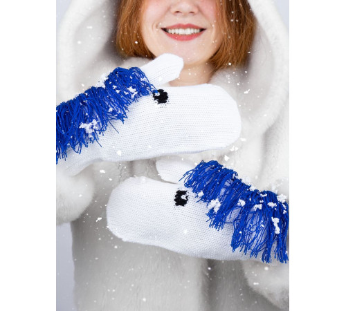 Варежки «Игогошки», с синей гривой