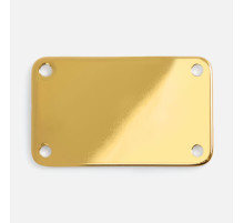 Шильдик металлический Furo, золотистый глянцевый