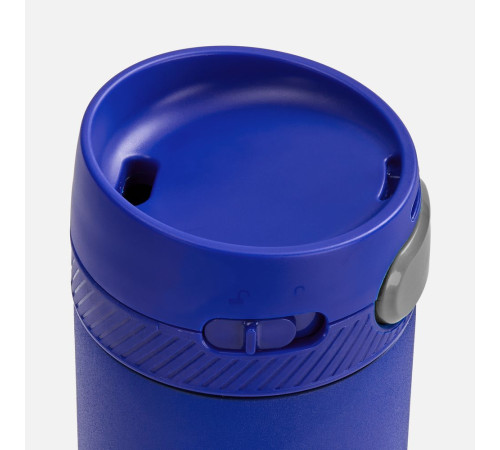 Термостакан X1 с цветной кнопкой, синий с серым