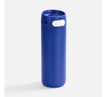 Термостакан X1 с цветной кнопкой, синий с белым