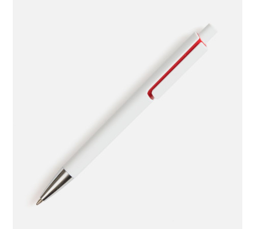 Ручка шариковая Dominanta, белая с красным
