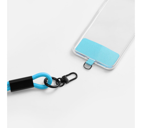 Кабель-ланьярд energyFlex Power Delivery 60 Вт, голубой