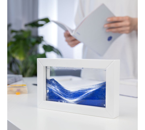 Песочная картина-антистресс Zenscape, белая с синим