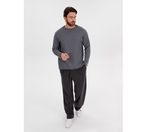 Лонгслив унисекс Siluetti Fuori, серый