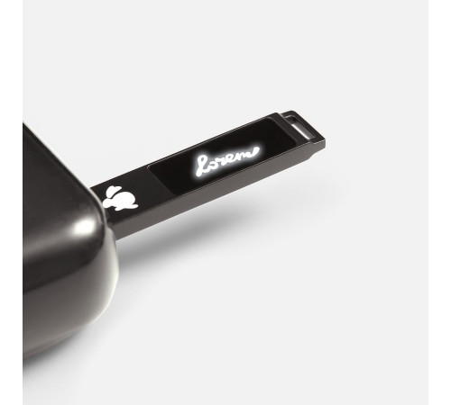 Флешка markBright Black с белой подсветкой, 32 Гб