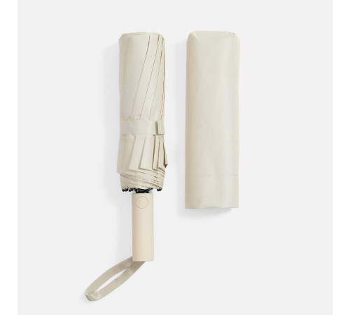 Зонт складной с УФ-защитой Ribstar, бежевый