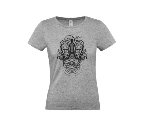 Футболка женская «Антиква А», серый меланж