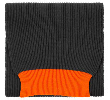 Шарф Snappy, темно-серый (антрацит) с оранжевым