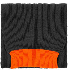 Шарф Snappy, темно-серый (антрацит) с оранжевым