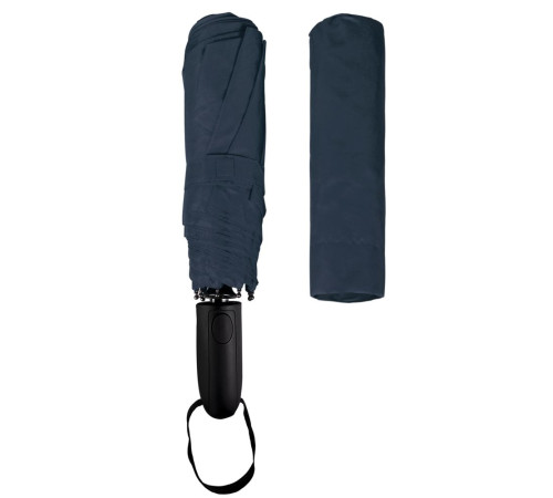 Складной зонт Magic с проявляющимся рисунком, темно-синий