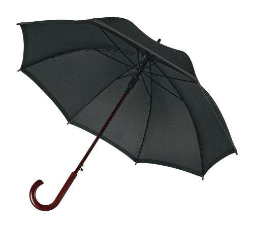 УЦЕНКА! Зонт-трость светоотражающий Reflect, черный