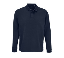 Рубашка поло оверсайз с длинным рукавом Heritage, темно-синяя
