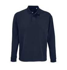 Рубашка поло оверсайз с длинным рукавом Heritage, темно-синяя