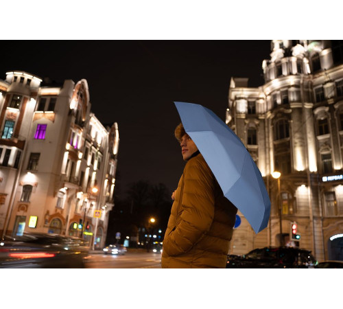 Зонт складной Manifest Color со светоотражающим куполом, синий