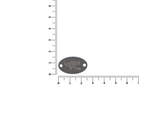 Шильдик металлический Alfa Oval, серый