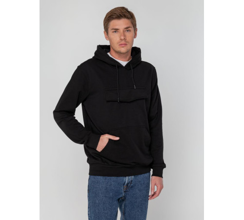 Худи унисекс с карманом на груди Chest Pocket, черное