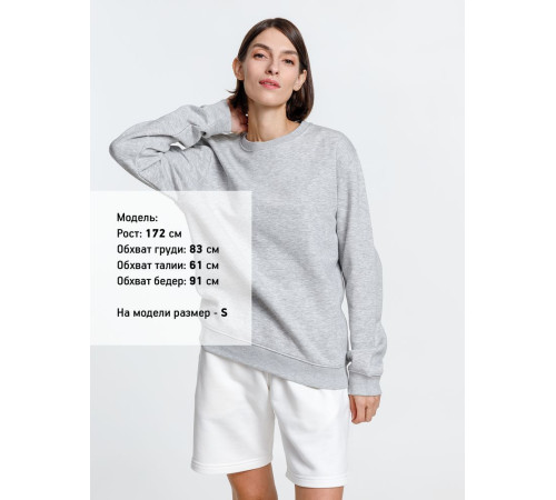 Свитшот унисекс Delta, серый меланж